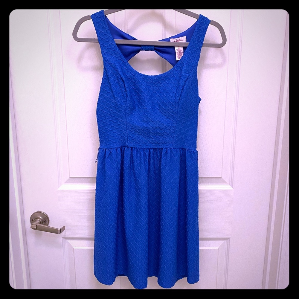Candies Blue Textured Dress